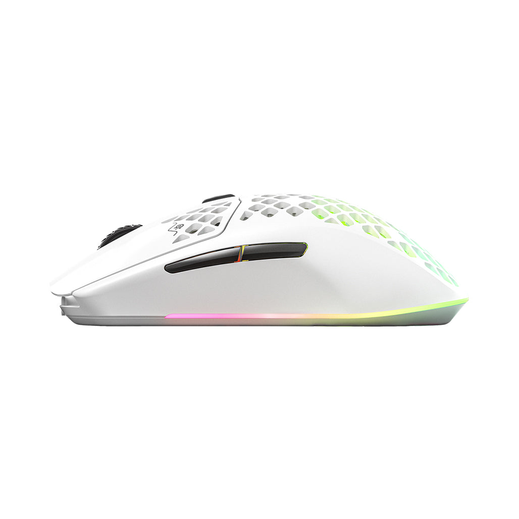 SteelSeries Aerox 3 Snow - Wireless Ultra Lightweight Super-Fast Mouse with AquaBarrier, 32961142096124, Available at 961Souq