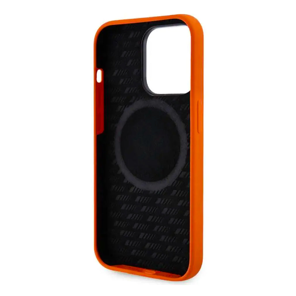 A Photo Of AMG MagSafe Liquid Silicone Case for iPhone 15 Pro - Orange