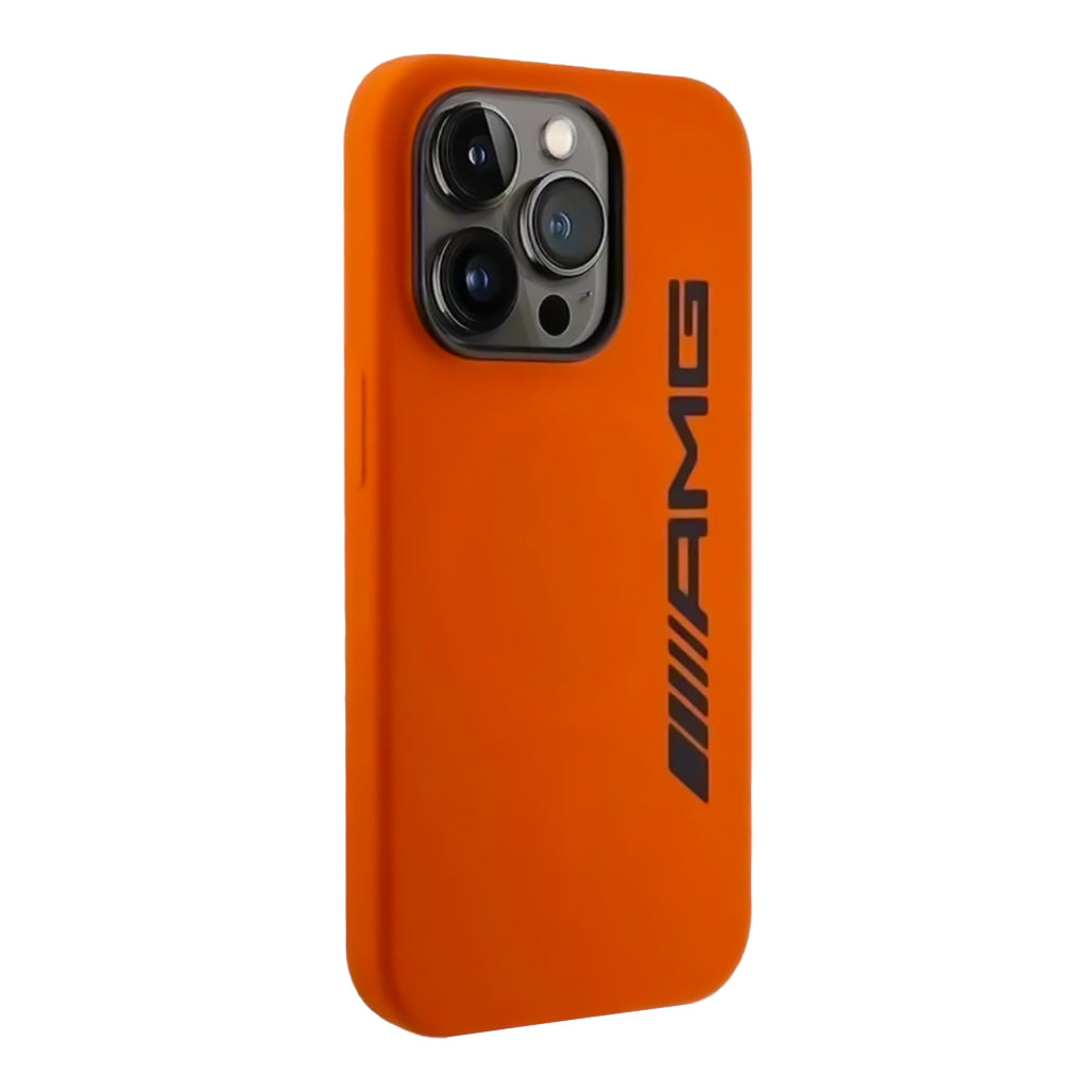 A Photo Of AMG MagSafe Liquid Silicone Case for iPhone 15 Pro - Orange