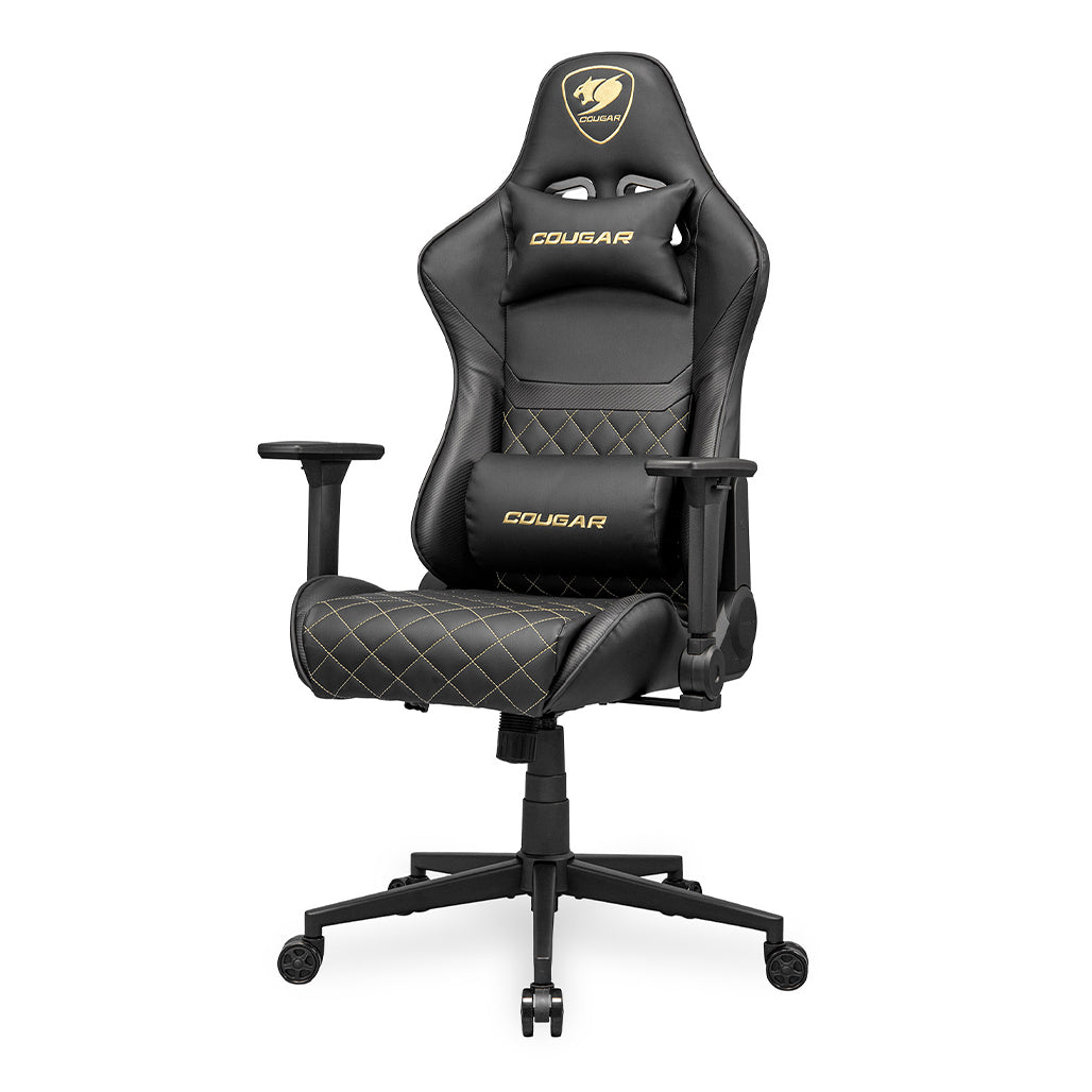 A Photo Of Cougar Armor One V2 Gold Gaming Chair – Premium Comfort, Adjustable Design & Versatile Upholstery Options