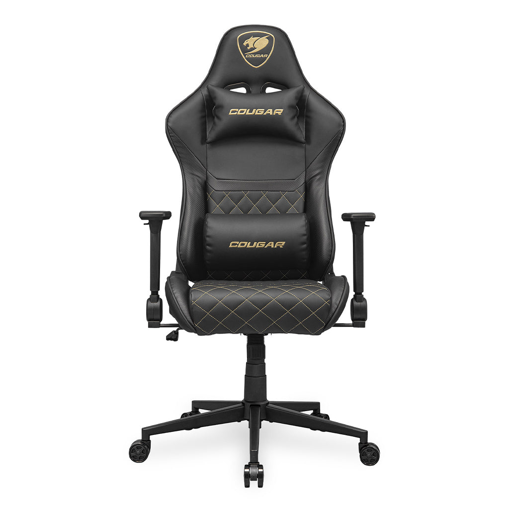 A Photo Of Cougar Armor One V2 Gold Gaming Chair – Premium Comfort, Adjustable Design & Versatile Upholstery Options