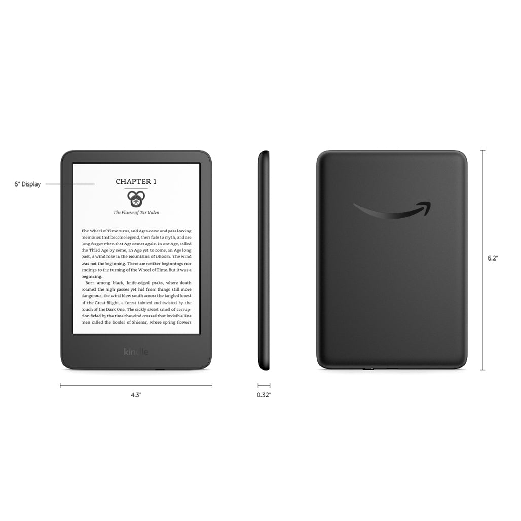 A Photo Of Amazon Kindle 11th Gen (2024) - Compact 16GB eReader with Glare-Free 300 PPI Display, Adjustable Light, Long Battery Life, USB-C Charging – Black