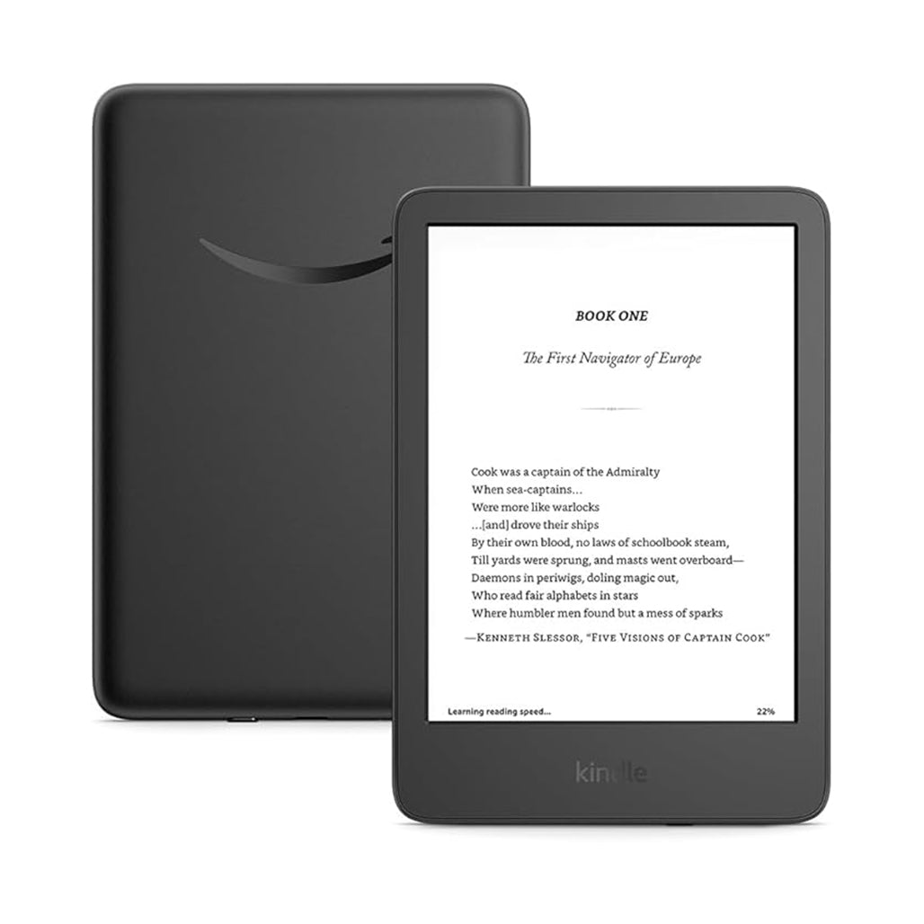 A Photo Of Amazon Kindle 11th Gen (2024) - Compact 16GB eReader with Glare-Free 300 PPI Display, Adjustable Light, Long Battery Life, USB-C Charging – Black