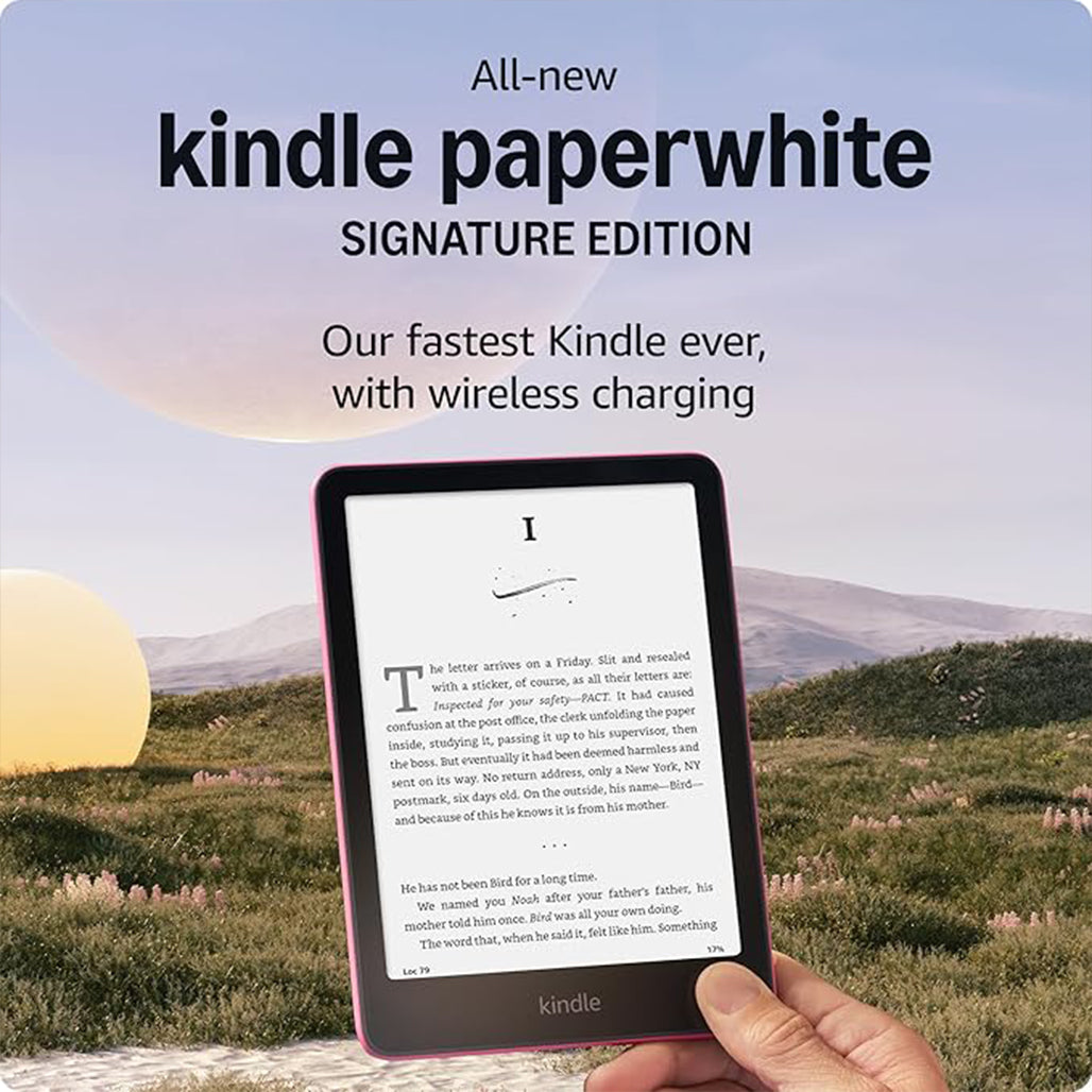 A Photo Of Amazon Kindle Paperwhite Signature Edition (32GB) – Gen 12 | Waterproof, Auto-Adjusting Light, and Wireless Charging