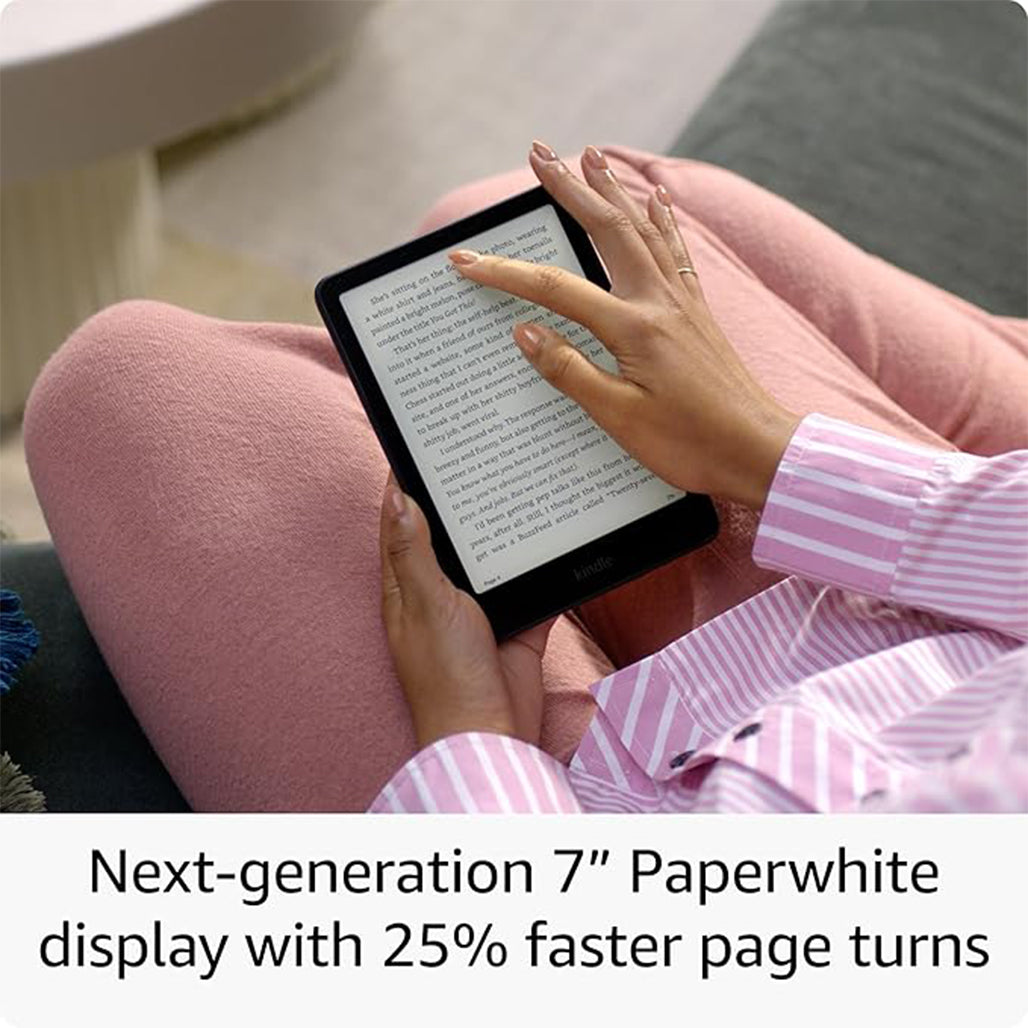 A Photo Of Amazon Kindle Paperwhite Signature Edition (32GB) – Gen 12 | Waterproof, Auto-Adjusting Light, and Wireless Charging