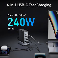 A Photo Of Anker Prime 240W GaN Desktop Charger (4 Ports) – Ultra-Compact and High-Speed Charging Solution