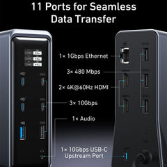 A Photo Of Anker Prime Charging Docking Station | 14-in-1 Dual Display, 160W Fast Charging Hub