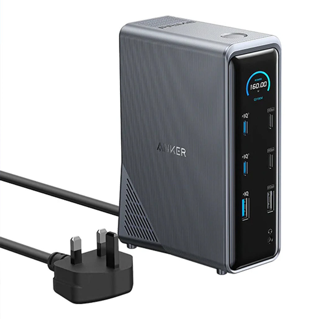 A Photo Of Anker Prime Charging Docking Station | 14-in-1 Dual Display, 160W Fast Charging Hub