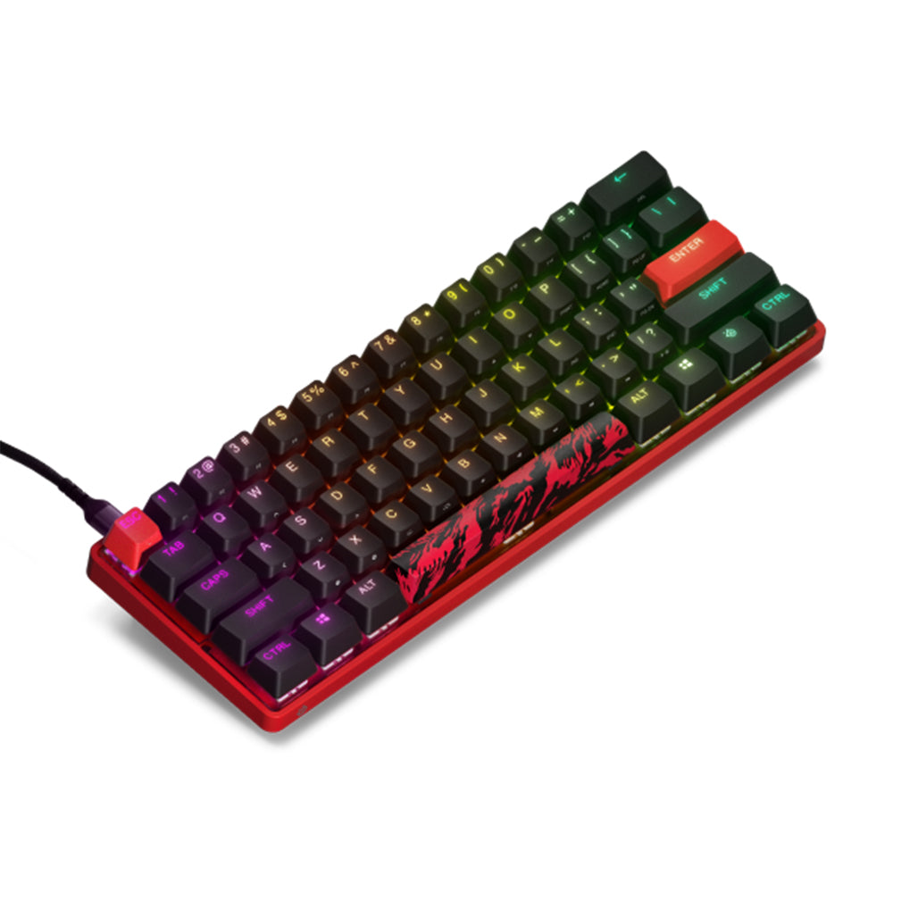 A Photo Of SteelSeries Apex 9 Mini FaZe Clan Edition – Custom OptiPoint Switches, Per-Key RGB, 100M Keystroke Durability