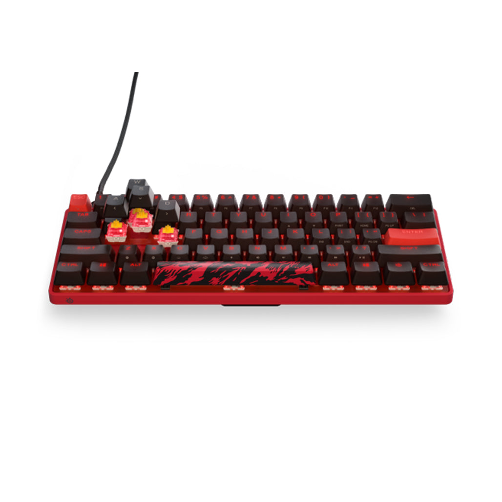 A Photo Of SteelSeries Apex 9 Mini FaZe Clan Edition – Custom OptiPoint Switches, Per-Key RGB, 100M Keystroke Durability