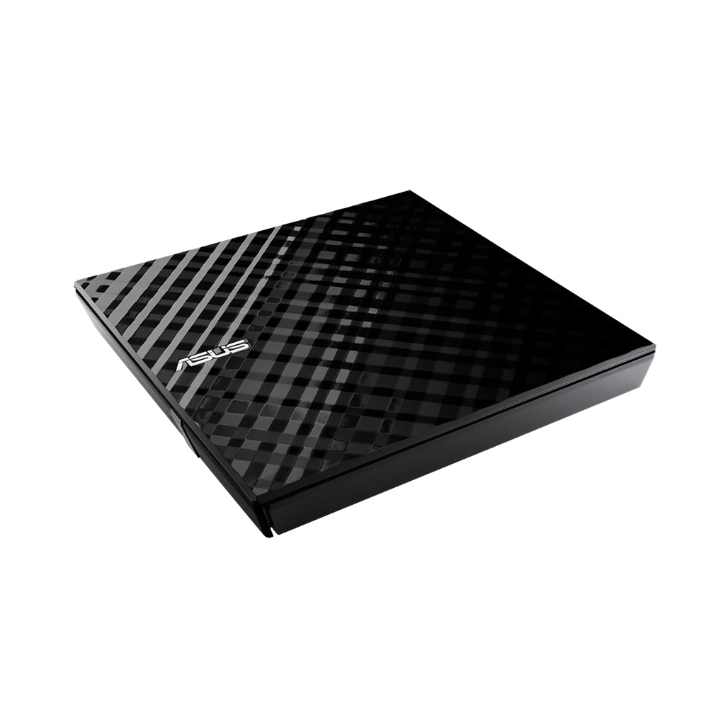 A Photo Of Asus External Slim DVD-RW - SDRW-08D2S-U - Black | 8X DVD Write Speed | Diamond Cut Design | Windows & Mac Compatible