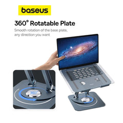 A Photo Of Baseus UltraStable Pro Rotatable & Foldable Laptop Stand - Gray