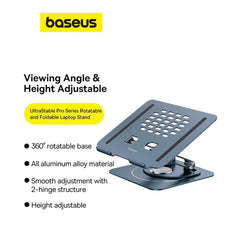 A Photo Of Baseus UltraStable Pro Rotatable & Foldable Laptop Stand - Gray