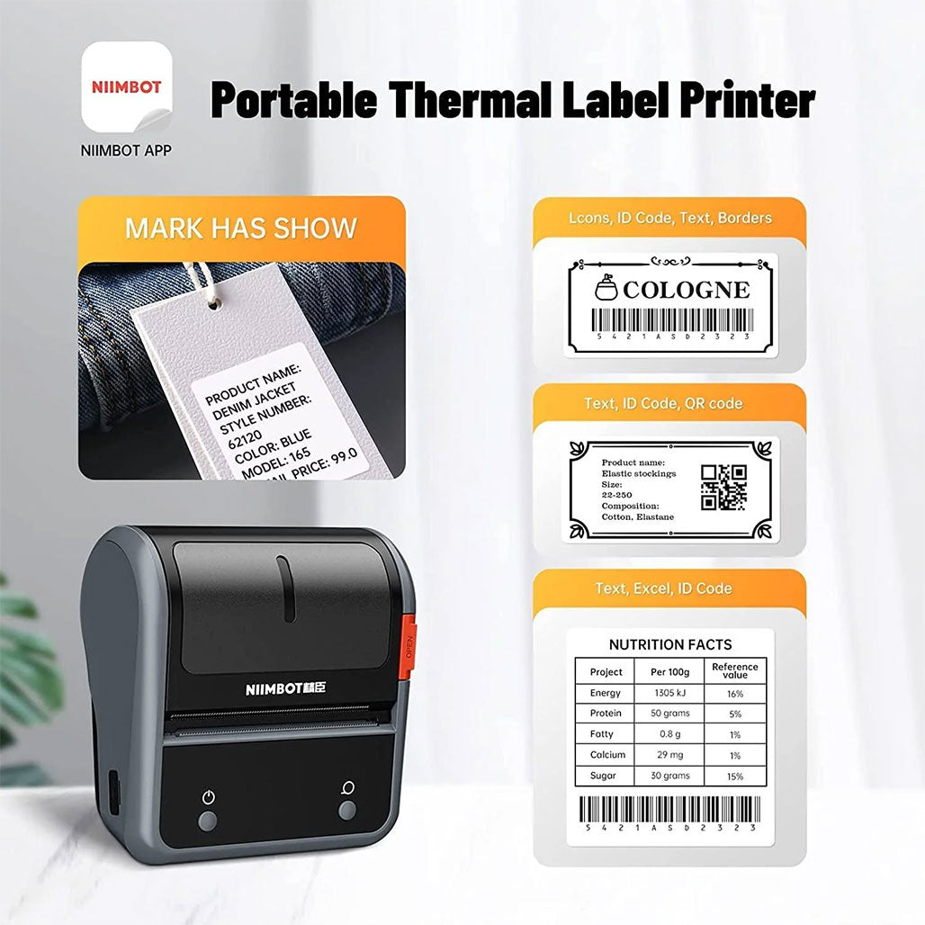 Niimbot B3S Label Printer with Tape - Streamline Your Labeling and Receipt Printing, 33058553331964, Available at 961Souq