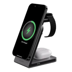 A Photo Of Blupebble 3-in-1 Wireless MagSafe Charging Stand - Fast Charging for iPhone, Apple Watch, and AirPods