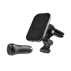 A Photo Of Blupebble NaviMag 3-in-1 Wireless Charger with MagSafe Car Mount and 38W Car Charger