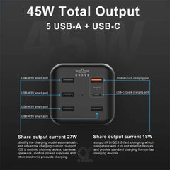 A Photo Of Brave 6-Port Power Adapter - BMP-006