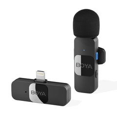 A Photo Of Boya BY-V1 - Wireless Lavalier Microphone for iPhone