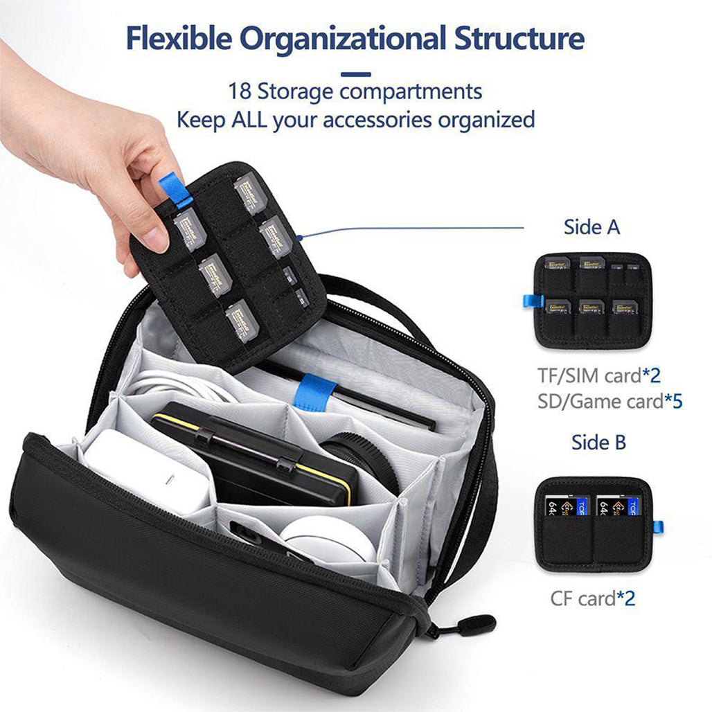 A Photo Of Baseus BTP-03 Tech Pouch Organizer – Portable Gadget Storage for Travel, Water-Resistant and Shock-Resistant Electronics Case