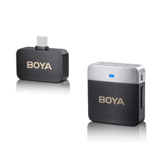 A Photo Of Boya BY-M1V3 - 2.4GHz Dual-Channel Wireless Microphone System for USB-C Devices