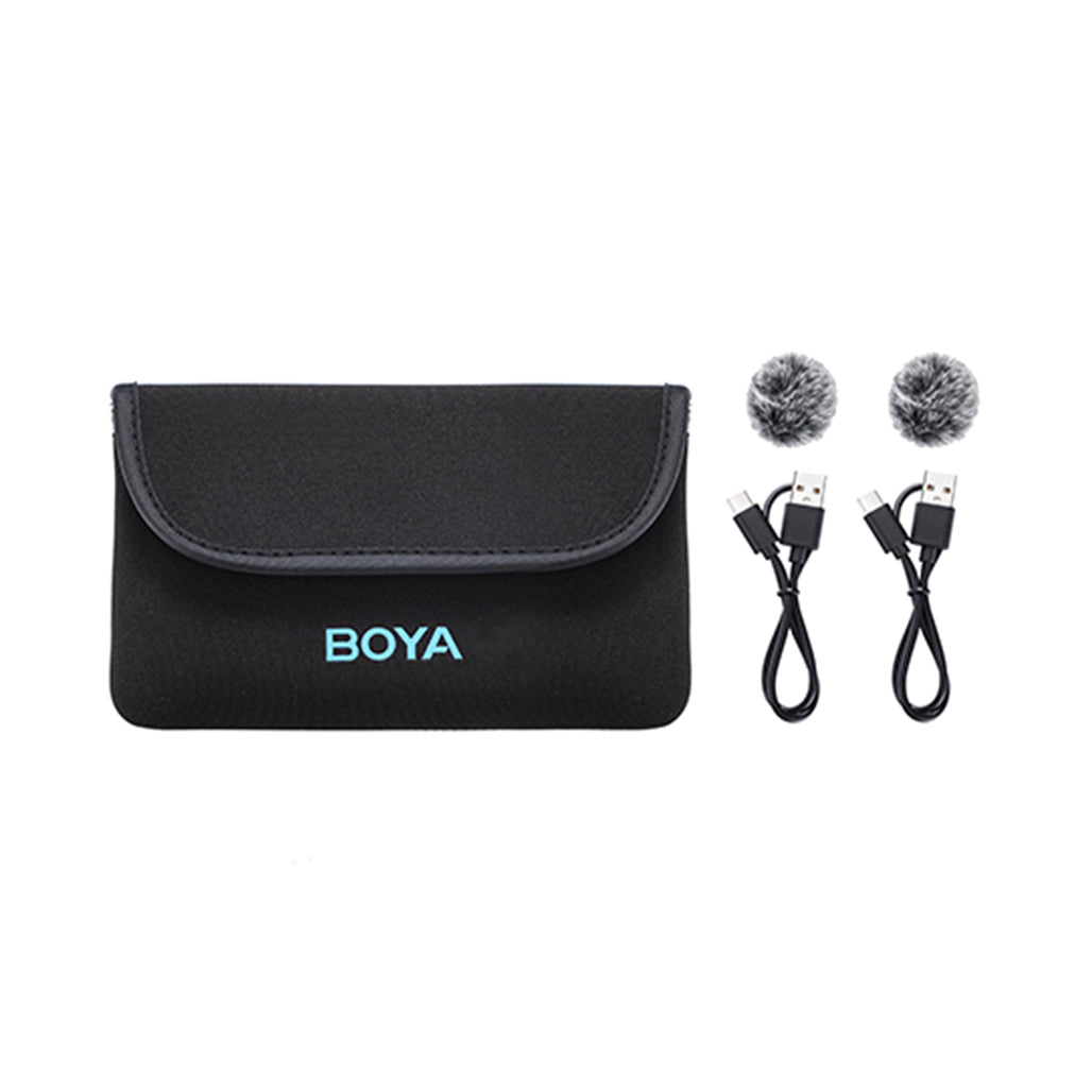 A Photo Of Boya BY-M1V4 - 2.4GHz Dual-Channel Wireless Microphone System for USB-C Devices