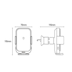 A Photo Of Baseus Halo - Electric Wireless Charging Car Mount 15W