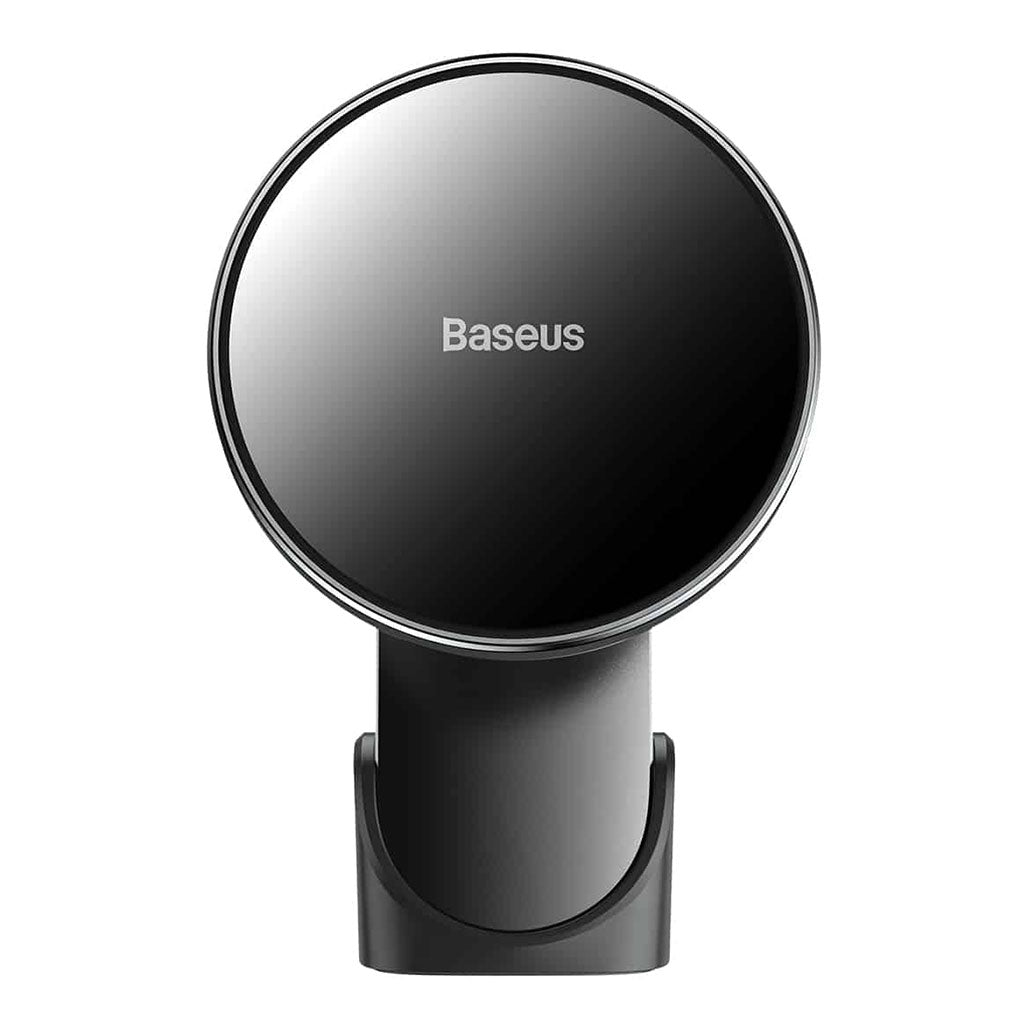 A Photo Of Baseus Big Energy 15W Car Mount Wireless Charger - Magnetic, Metal & Glass, Dual Use for Dashboard and Air Outlet - Black