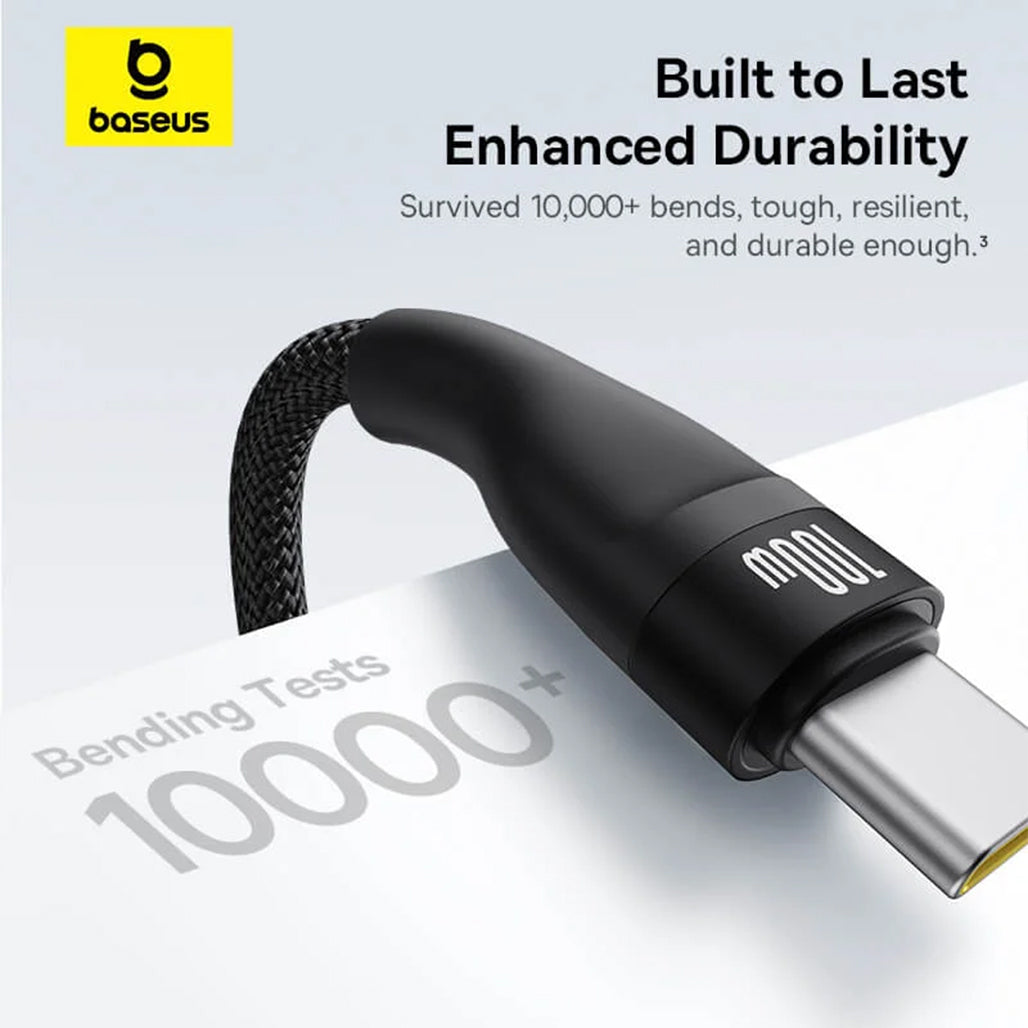 A Photo Of Baseus Flash Series 3 Type-C to C+C+C Fast Charging Cable | 3-in-1 100W Power Deliver