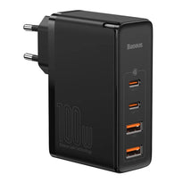 Baseus GaN2 4 Ports Fast Charger 100W - Black