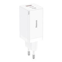 Baseus GaN5 Pro 3 Ports Fast Charger 65W - White