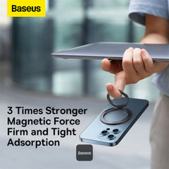 A Photo Of Baseus Halo Series Foldable Metal Ring Stand | 360° Rotating Magnetic Phone Holder for Hands-Free Use