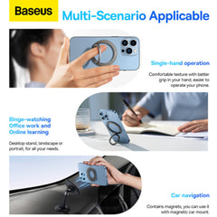 A Photo Of Baseus Halo Series Foldable Metal Ring Stand | 360° Rotating Magnetic Phone Holder for Hands-Free Use