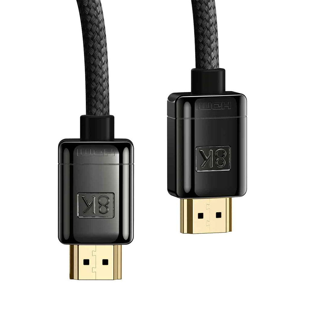 A Photo Of Baseus HD HDMI 8K to HDMI 8K Adapter Cable (Zinc Alloy) 1m Black