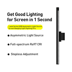 A Photo Of Baseus I-Wok Screen Hanging Light Pro - USB Asymmetric Light Source for Desktop Screens