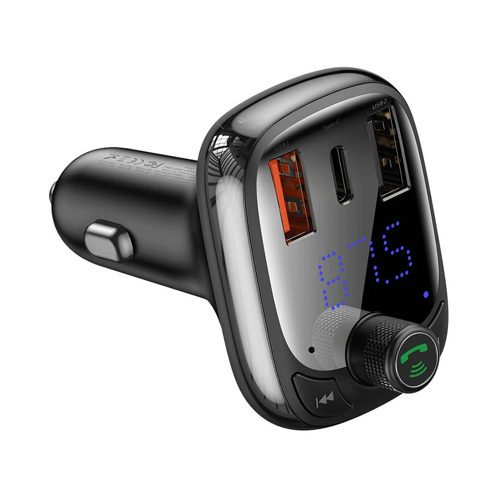 A Photo Of Baseus T-Shaped S-13 Bluetooth FM Transmitter with 36W PPS Fast Charger – Car MP3 Player & Dual USB Ports