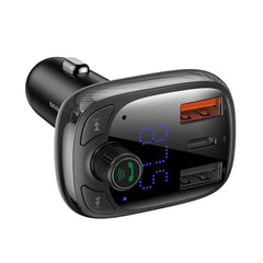 A Photo Of Baseus T-Shaped S-13 Bluetooth FM Transmitter with 36W PPS Fast Charger – Car MP3 Player & Dual USB Ports