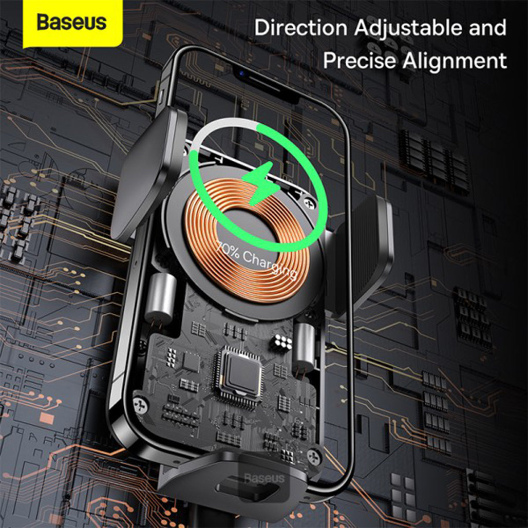 A Photo Of Baseus Wisdom Auto Alignment Car Air Vent Mount Wireless Charger (Qi - 15W)