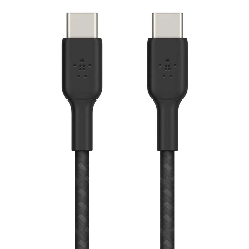 A Photo Of Belkin 5ft Braided USB-C to USB-C Cable - Fast Charging, Durable Design, Compatible with Most Devices