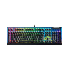 A Photo Of Razer BlackWidow V4 X Fortnite Edition Keyboard - Yellow Switches, Full-Size with RGB Lighting