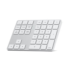 A Photo Of Satechi Bluetooth Extended Wireless Keypad - Silver | ST-XLABKS – Full Number Pad & MacOS Shortcut Keys