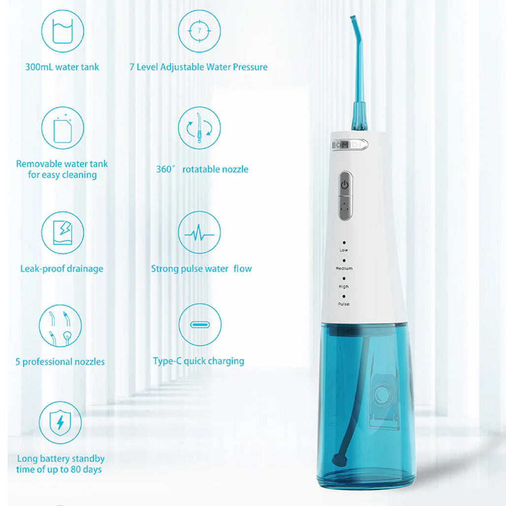 A Photo Of Bomidi D3PRO Portable Dental/Oral Irrigator - 360 Rotatable Nozzle - 300ml