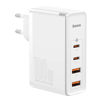 Baseus GaN2 4 Ports Fast Charger 100W - White