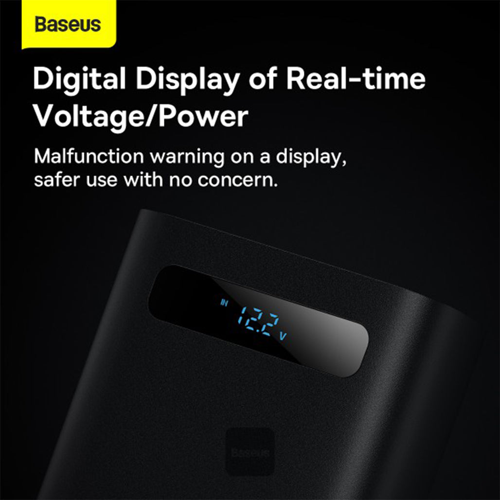 A Photo Of Baseus 300W Car Power Inverter with Pure Sine Wave Output and Multi-Port USB Charging