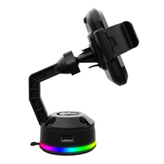 A Photo Of Cougar Bunker M - RGB Phone Stand with Wireless Charging and USB Hub - Adjustable, Stable, and Customizable RGB Lighting