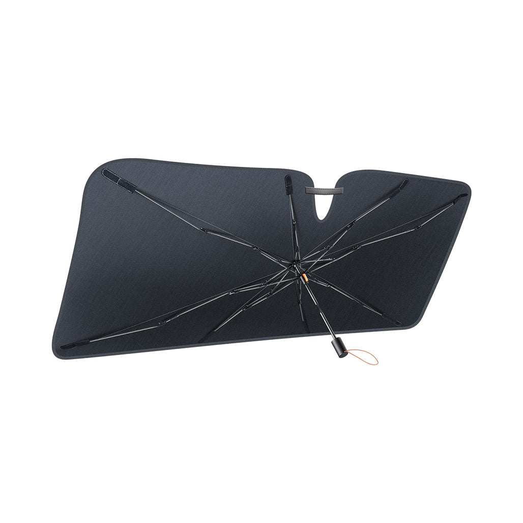 A Photo Of Baseus Small CoolRide Windshield Sun Shade Umbrella Lite Black - CRKX000001 | UV Protection & Heat Reduction for Cars