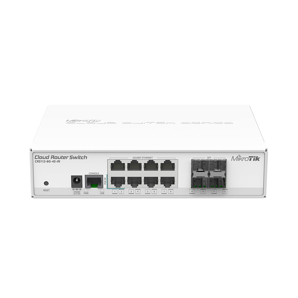 Mikrotik 8x Gigabit Ethernet Smart Switch, 4x SFP cages | CRS112-8G-4S-IN, 33042185617660, Available at 961Souq