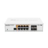 Mikrotik 8x Gigabit Ethernet Smart Switch with PoE-out, 4x SFP cages | CRS112-8P-4S-IN