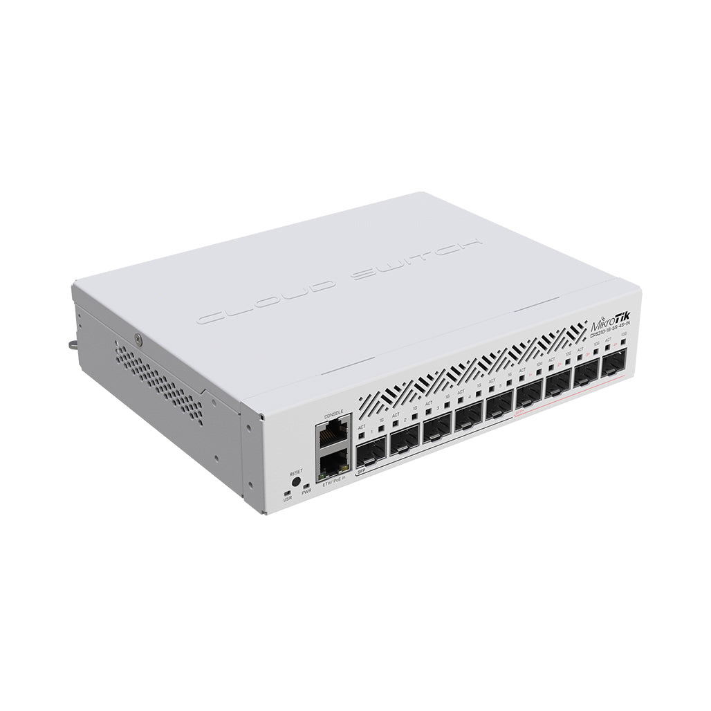 Mikrotik Switch 10 Gigabit fibre connectivity way over a 100 meters | CRS310-1G-5S-4S+IN, 33042667667708, Available at 961Souq
