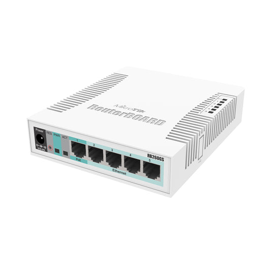 Mikrotik RB260GS 5x Gigabit Ethernet Smart Switch | CSS106-5G-1S