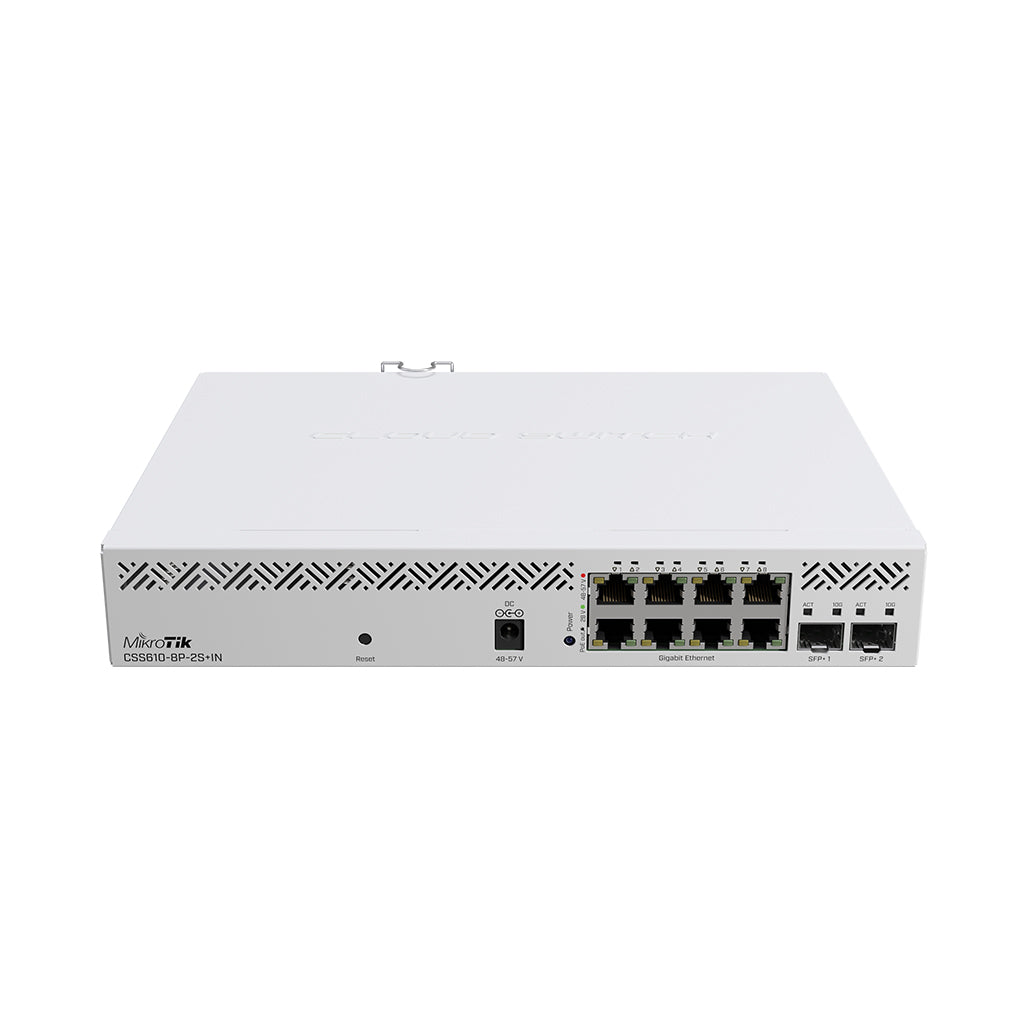 Mikrotik Switch 8x Gigabit PoE-out ports and 2x 10 Gigabit SFP+ ports | CSS610-8P-2S+IN, 33043025592572, Available at 961Souq